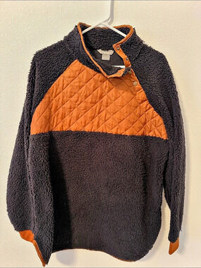 Natural Gear Quilted Color Block Fleece Jacket XL